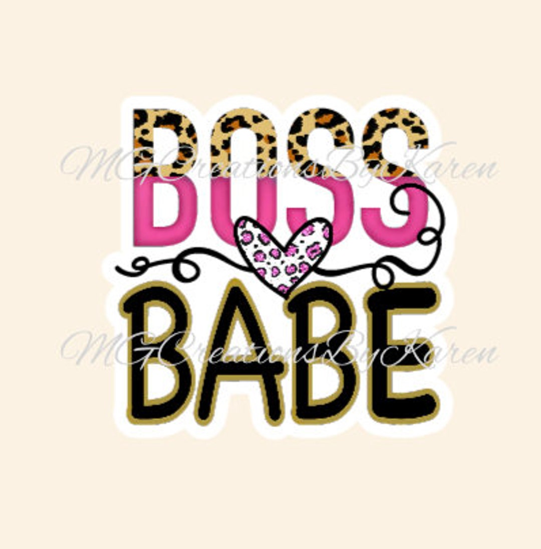2 Boss Babe Acrylic Blanks for Badge Reels & Vinyl Decal, Acrylic Blank