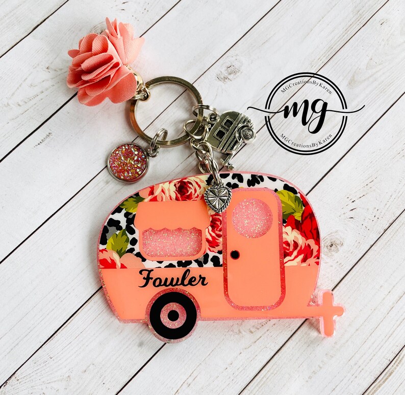 Camper Keychain Camper Key Ring Camper Tag Camper Charm Etsy