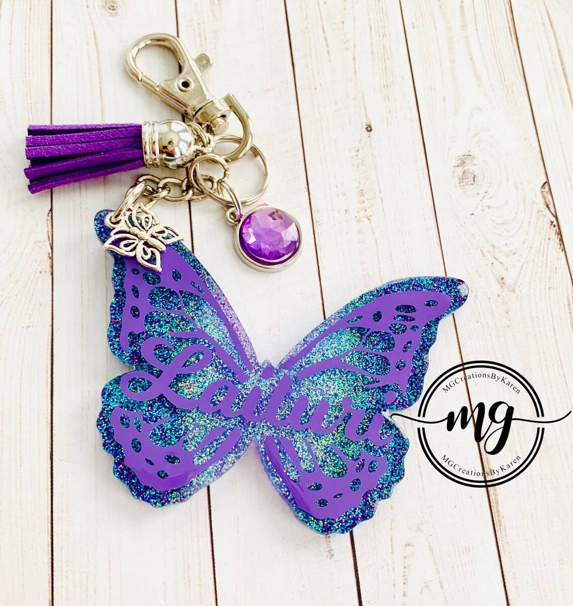 Butterfly Keychain Butterfly Key Ring Butterfly Keyring Etsy