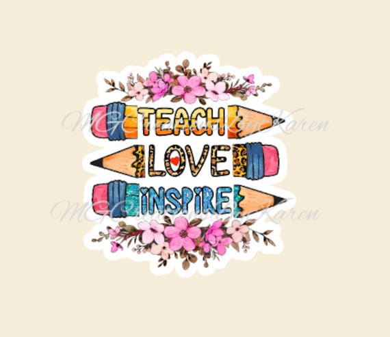 2 Teach Love Inspire Clear Acrylic Blanks for Badge Reel & Vinyl Decal,  Acrylic Blank, Decal, Vinyl Decal, Cast Acrylic, Teacher Badge Reel -   Australia