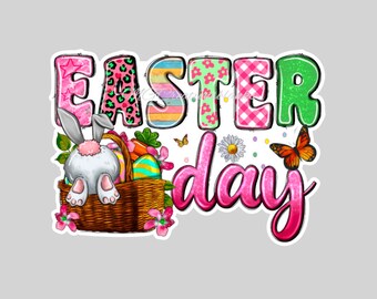 Easter Day clear acrylic blank for badge reels with matching vinyl decal, Easter acrylic blank, Easter vinyl decal, Happy Easter DIY blank