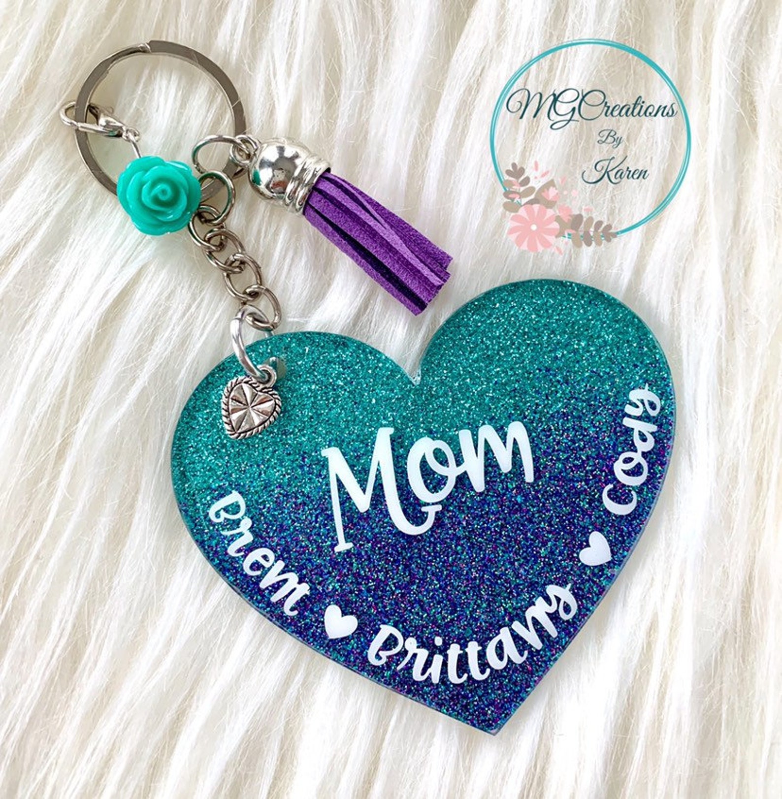 Mom Keychain Mama Key Ring Gift for Mom Mother's Day Etsy