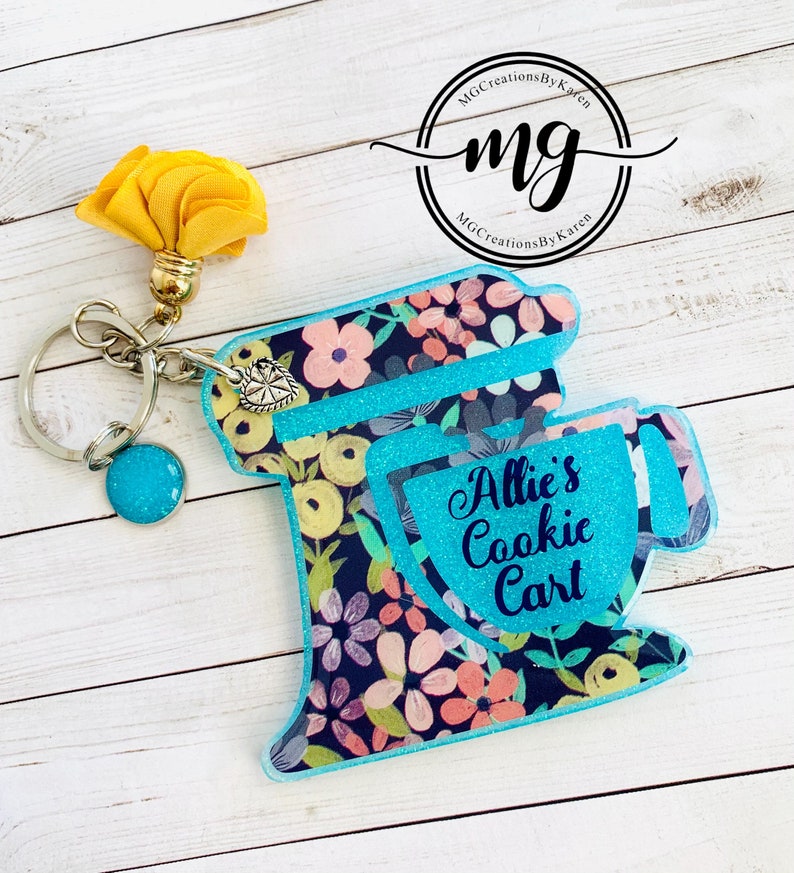 Mixer Keychain Baker Key Ring Kitchen Mixer Keyring Baker Etsy