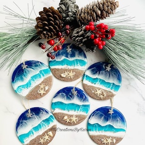 Ocean Christmas Ornament, Stocking Stuffer, Beach Ornament, Christmas Ornament, Christmas Ornament, Ornament, Tree Ornament, Ornament