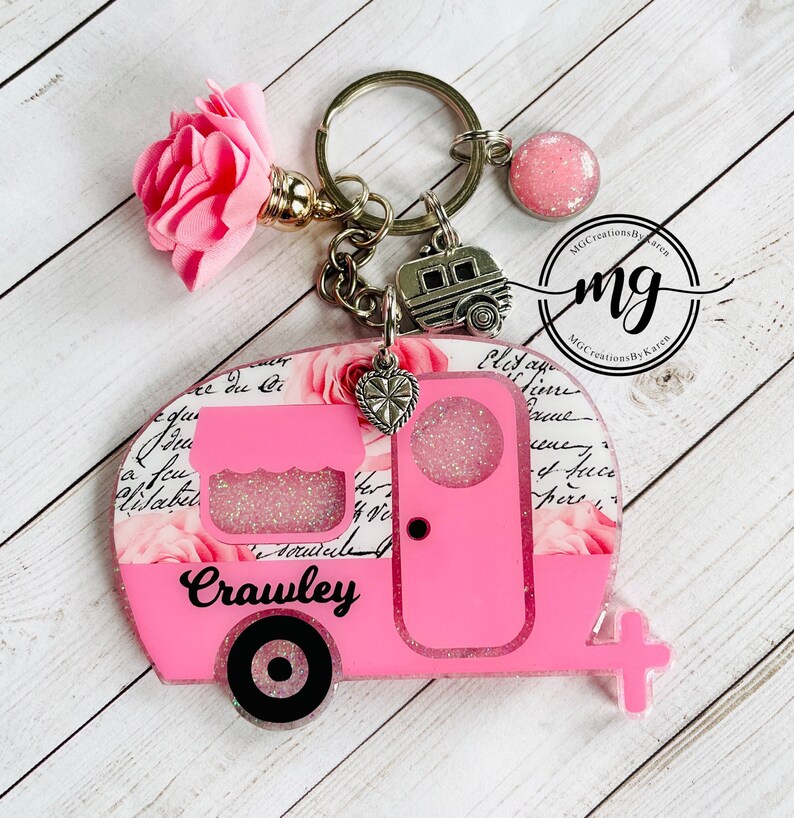 Camper Keychain Camper Key Ring Camper Tag Camper Charm Etsy