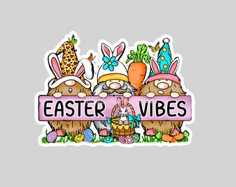 Easter vibes clear acrylic blank for badge reels with matching vinyl decal, Easter acrylic blank, Easter vinyl decal, Happy Easter DIY blank