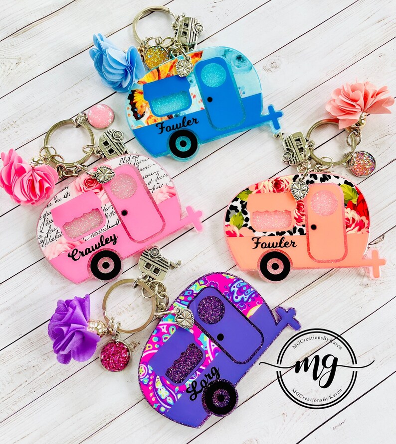 Camper Keychain Camper Key Ring Camper Tag Camper Charm Etsy