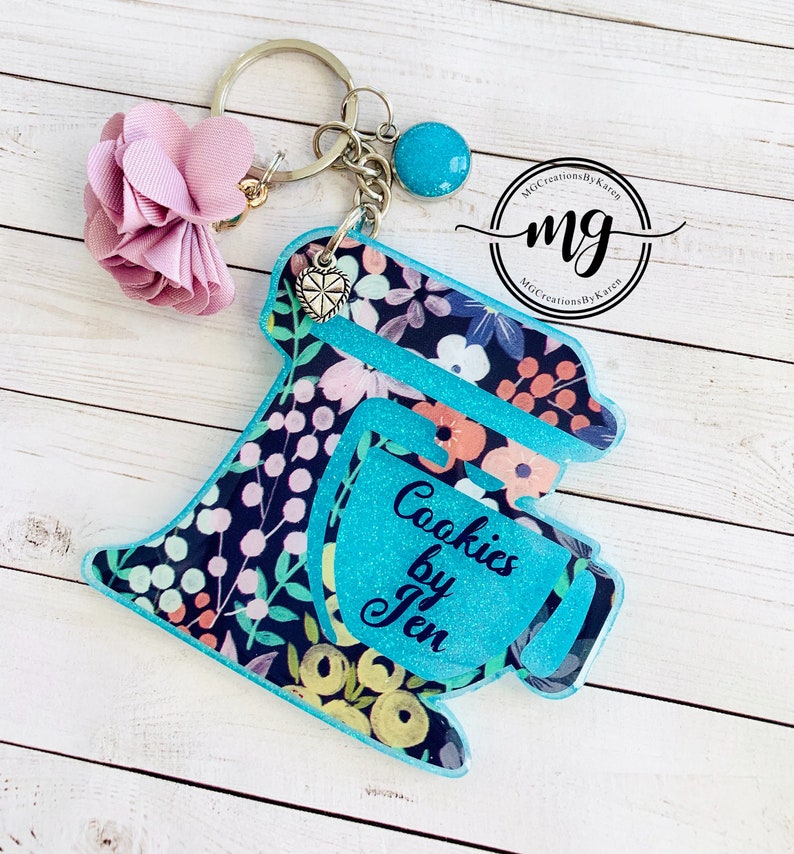 Mixer Keychain Baker Key Ring Kitchen Mixer Keyring Baker Etsy