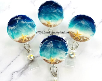 Ocean Badge Reel, Beach Badge Reel, Beach Badge Reel, Ocean Reel, Beach Accessories, Ocean Beach Reel, Ocean, Beach, Ocean Accessories