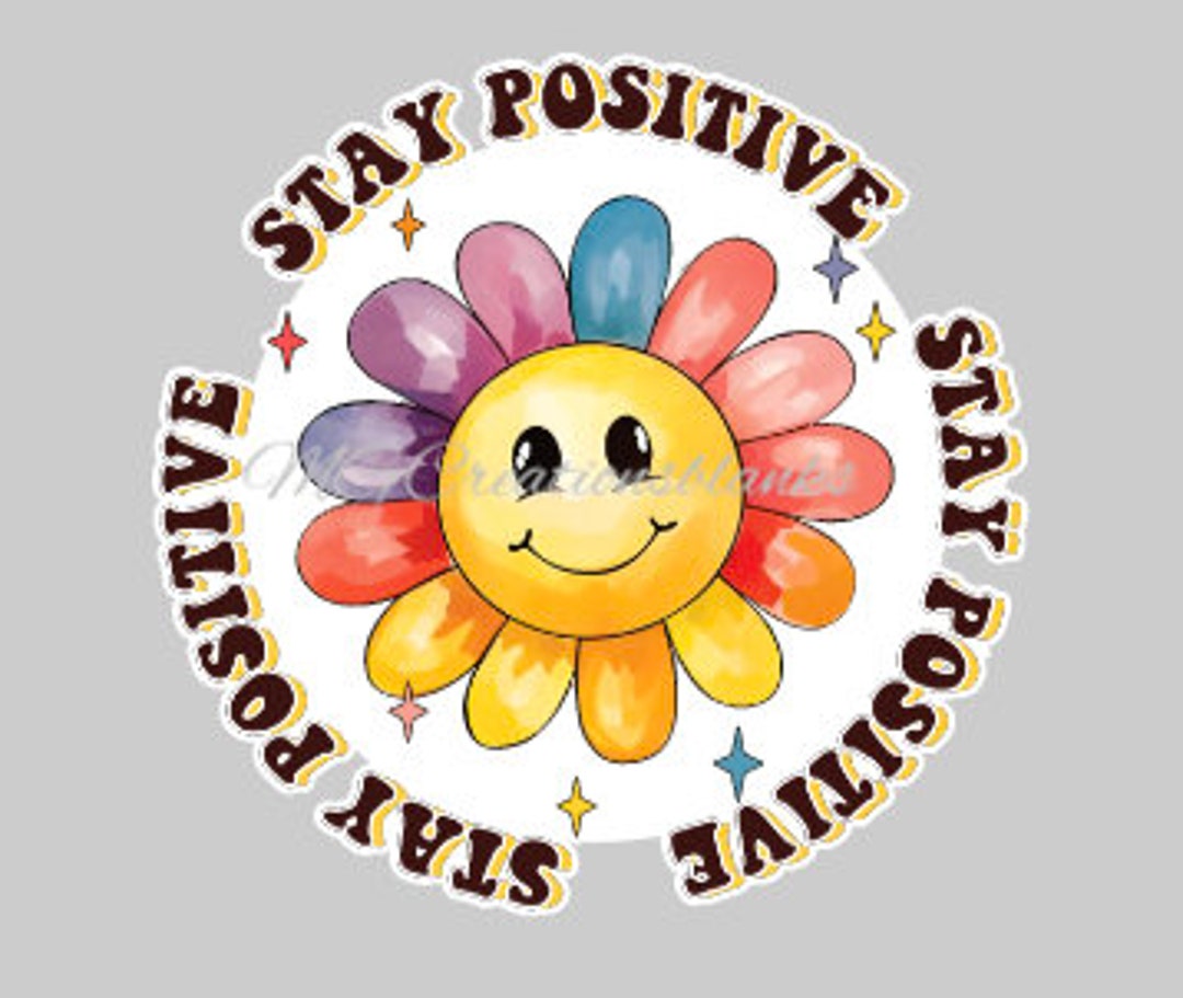 Stay Positive Acrylic Blank for Badge Reel & Vinyl Decal, Acrylic Blank ...