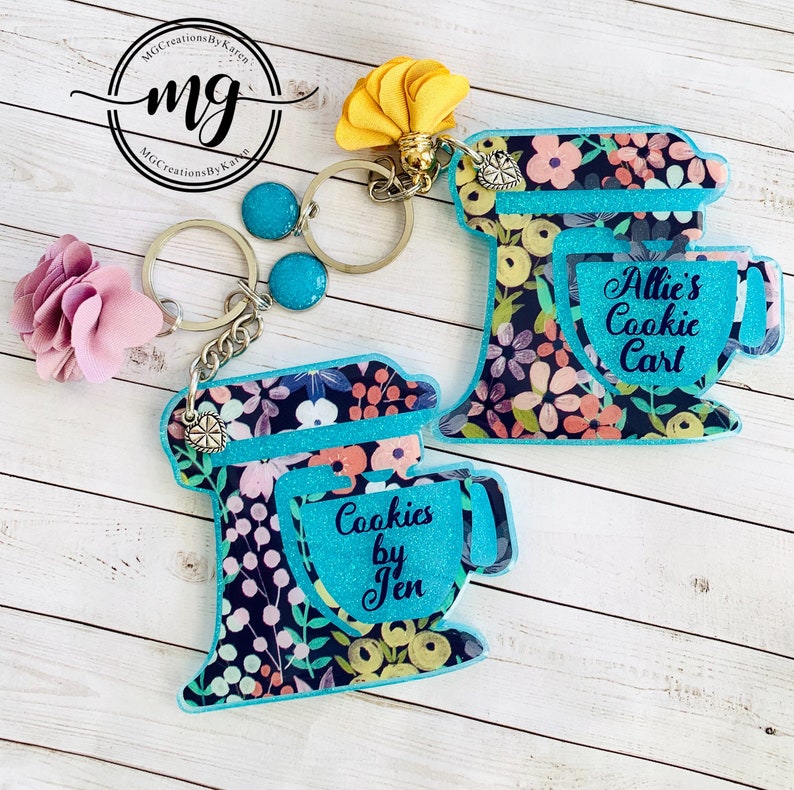 Mixer Keychain Baker Key Ring Kitchen Mixer Keyring Baker Etsy