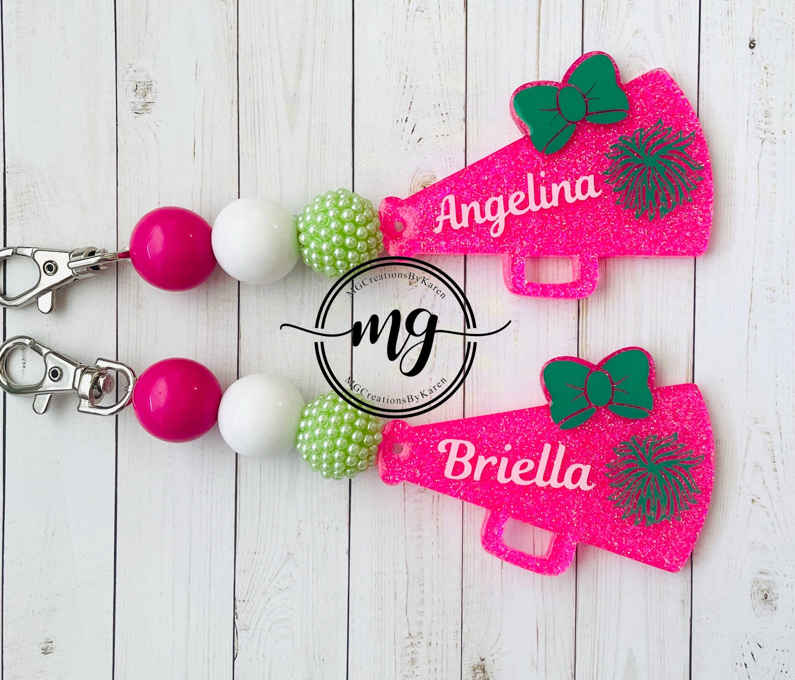 Cheer Keychain Megaphone Bag Tag Megaphone Keychain Etsy