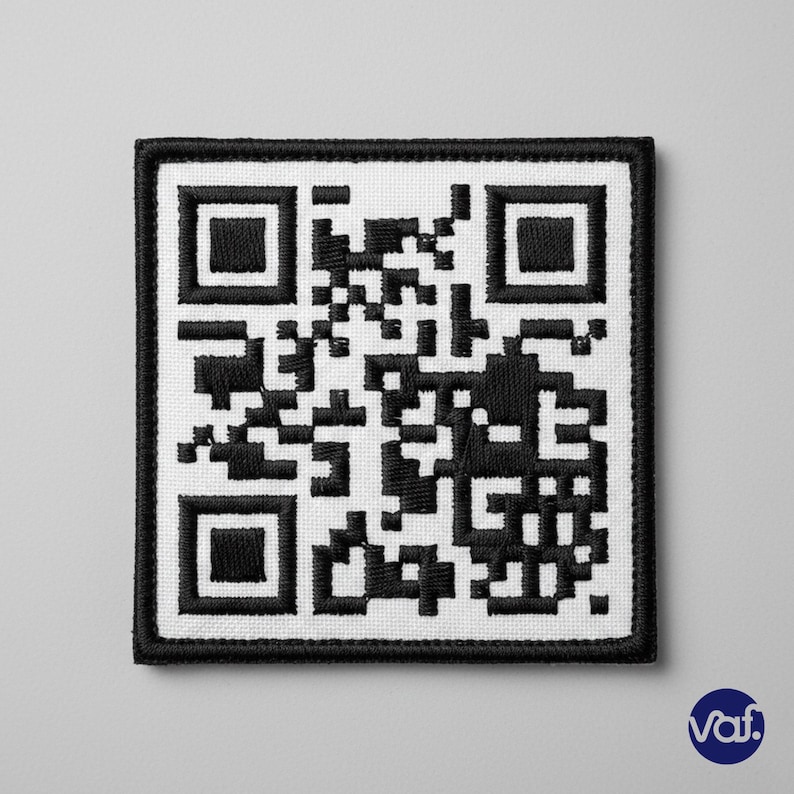 Custom Embroidered QR Code Patch, Scannable Link Patch, Personalized ...