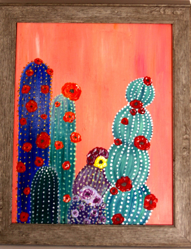 Cactus Art Print Cactus Wall Art Cactus Wall Decor Instant Etsy