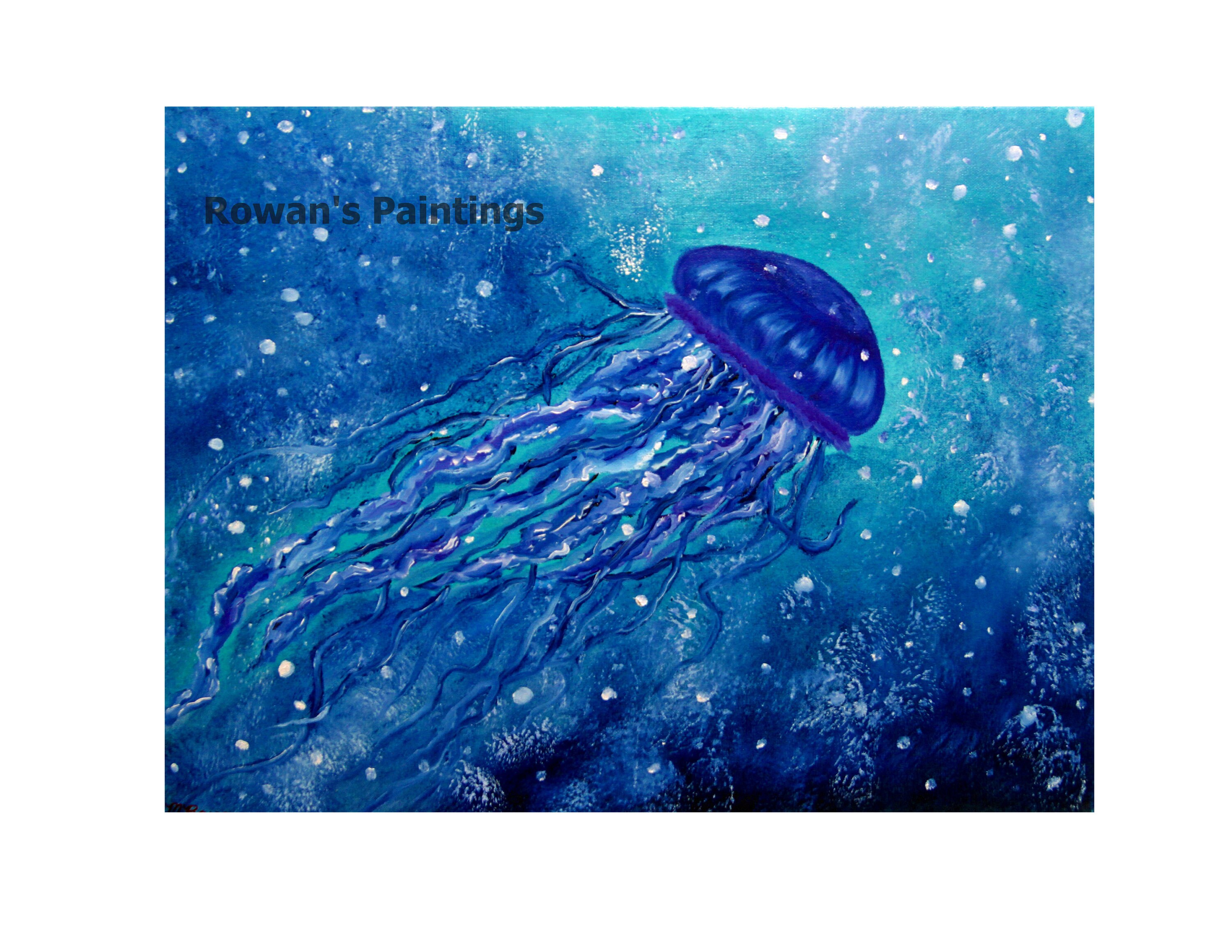 Jellyfish Art Print Jellyfish Print Jellyfish Wall Art Etsy