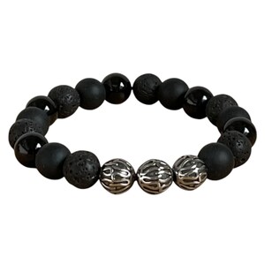 Men’s Black Lava Onyx Bracelet