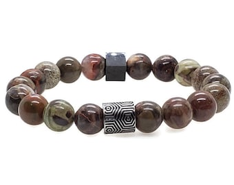 Jasper Bracelet, Men's Stretch Bracelet