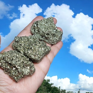 Large Raw Pyrite Natural Crystal Specimens - Pyrite Cluster, Protection Stone