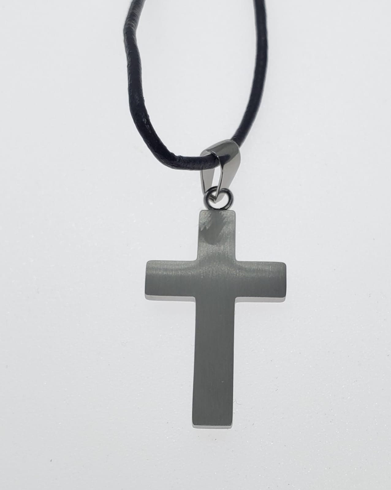 Cross Necklace, Carbon Fiber Cross Necklace, Stainless Steel Cross