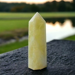 Citrine Stone Tower - Citrine Single Point Crystal Tower Wand - Citrine Quartz Tower Point
