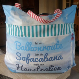 Beach bag / bag / shopper / shopper bag XXL / beach bag in maritime style / canvas / lined / fabric bag /