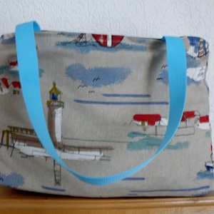 Shopper / beach bag / city shopper / maritime / canvas / shoulder bag / bag / fabric bag / weekender
