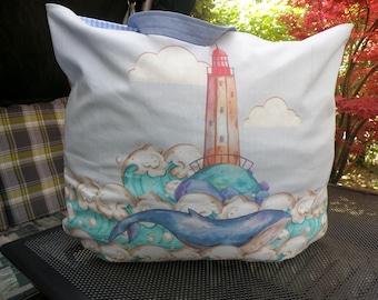 Shopper Bag XXL maritime / beach bag / weekender / shopper / holiday bag / sauna bag / bag / fabric bag