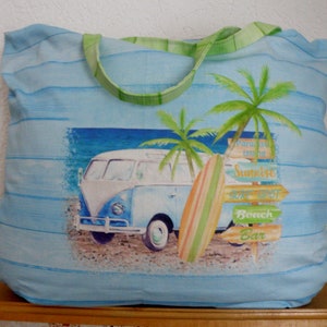 Shopper Bag XXL maritime / beach bag / beach bag / yoga bag / weekender / shopper / holiday bag / sauna bag / bag / fabric bag