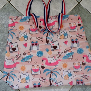 Beach bag / shopper bag / bucked bag / water-repellent woven fabric / summer feeling / beach bag / tote bag / fabric bag / weekender image 3
