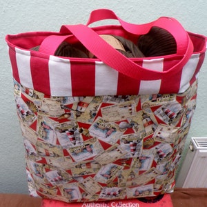 Shopper Bag XXL / beach bag / bathing bag / weekender / sauna bag / maritime / cotton / lined / bag / fabric bag