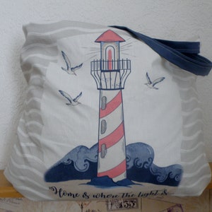 Shopper Bag XXL maritim / Strandtasche / Weekender / Shopper / Urlaubstasche  / Saunatasche /  Tasche / Stofftasche