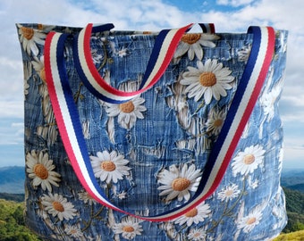 Sac de plage / sac shopper / sac seau / tissu déperlant / sac de bain / sac fourre-tout / sac en tissu / week-end