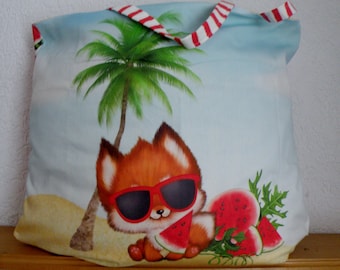 Shopper Bag XXL maritime / beach bag / beach bag / yoga bag / weekender / shopper / holiday bag / sauna bag / bag / fabric bag