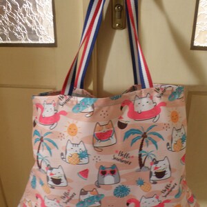 Beach bag / shopper bag / bucked bag / water-repellent woven fabric / summer feeling / beach bag / tote bag / fabric bag / weekender image 8