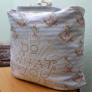 Shopper Bag XXL / Beach Bag / Beachbag / Yoga Bag / Weekender Maritime / Shopper / Holiday Bag / Sauna Bag / Bag / Fabric Bag