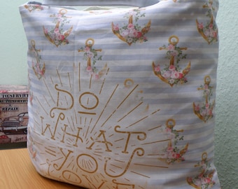 Shopper Bag XXL / Beach Bag / Beachbag / Yoga Bag / Weekender Maritime / Shopper / Holiday Bag / Sauna Bag / Bag / Fabric Bag