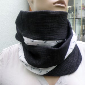 Loop / loop scarf / muslin loop / tube scarf / muslin / cotton / two-tone / Christmas gift / women