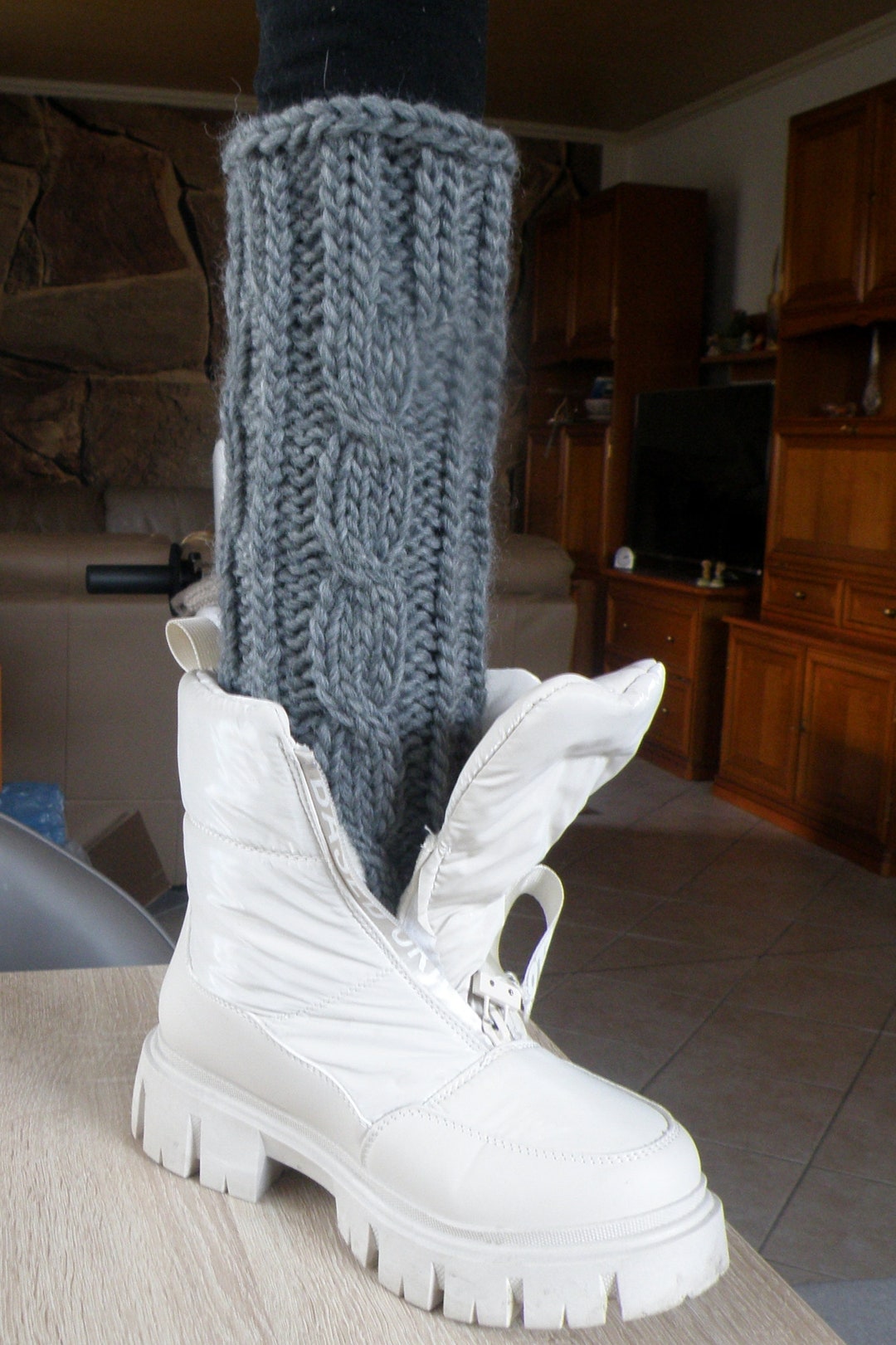 Beinstulpen handgestrickt Armstulpen Merino /Boot Cuffs