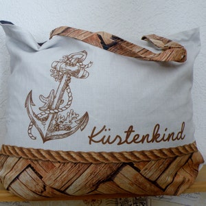 Shopper Bag XXL / Beach bag in maritime style / Shopper / Holiday bag / Yoga bag / Shopping bag / Bag / Fabric bag
