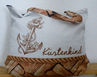 Shopper Bag XXL / Beach bag in maritime style / Shopper / Holiday bag / Yoga bag / Shopping bag / Bag / Fabric bag
