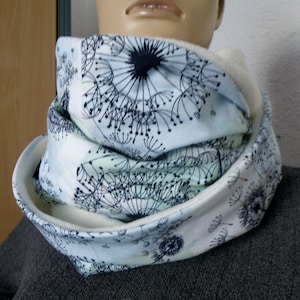 Loop / loop scarf / tube scarf / scarf / nursing scarf / jersey / fleece / pastel / natural white / autumn/winter accessory