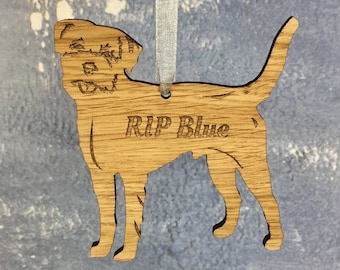 Border Terrier Dog memorial ornaments Dog loss gifts Pet loss gifts Personalised dog Christmas ornaments Dog ornament Wooden pet memorial