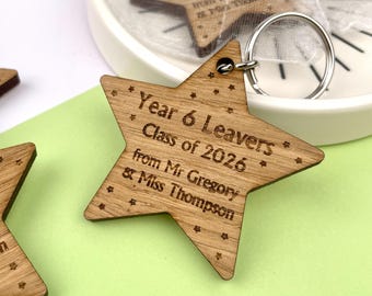 Year 6 leavers, Class of 2026, School leavers keyring sets, Teacher Pupil Gift, Whole class gifts from teachers, Personalised class keyrings