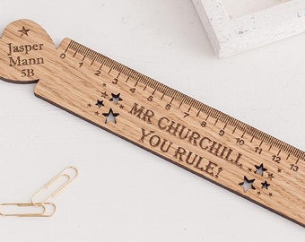 You Rule Engraved thank you teacher ruler gift Nursery teacher gifts Personalized teacher gift End of term gift End of year Wooden ruler