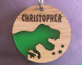 dinosaur luggage tag