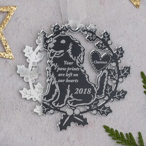 Custom Dog ornament - Dog Memorial gift, Personalised Pet memorial ornament, Dog Christmas ornaments, Dog Remembrance gifts