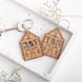 Set of 2 Couples New Home Keyrings - Housewarming Gift - Personalised First Home Keyrings - Couples Keyrings - His & Hers Keyrings
