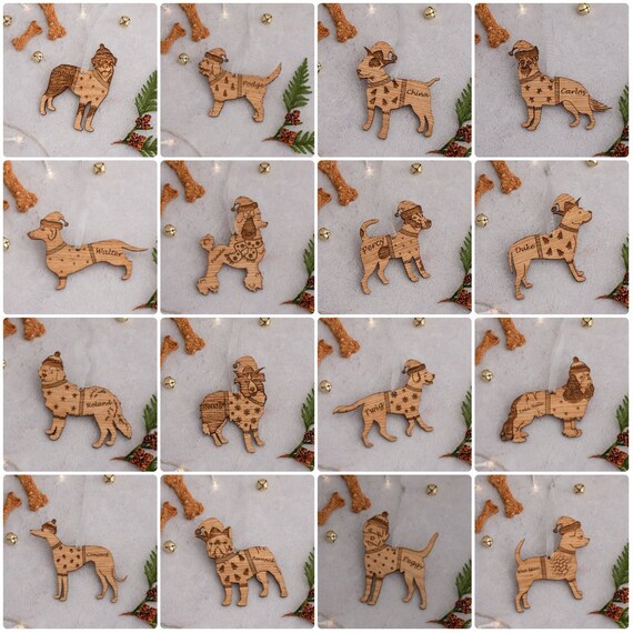 Personnalisé Chien Chat Pet Memorial Arbre de Noël décoration Babiole Cadeau de Noël