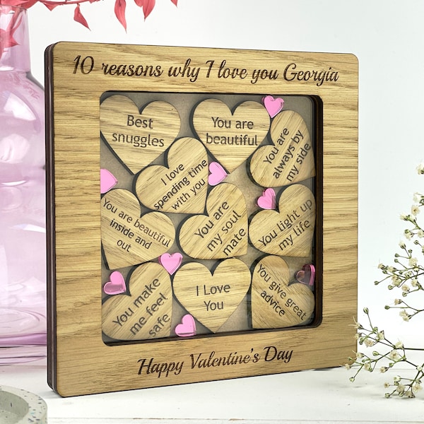 10 Reasons Why I Love You Anniversary gift, Personalised Gift for Her, Things I Love About You, Unique Mother's Day Gift 2024