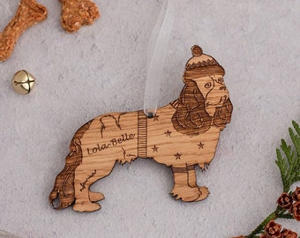 Cavalier King Charles Spaniel Ornament Christmas Dog Decoration Personalised Dog Bauble Wooden Dog Ornament Dog Memorial Ornaments